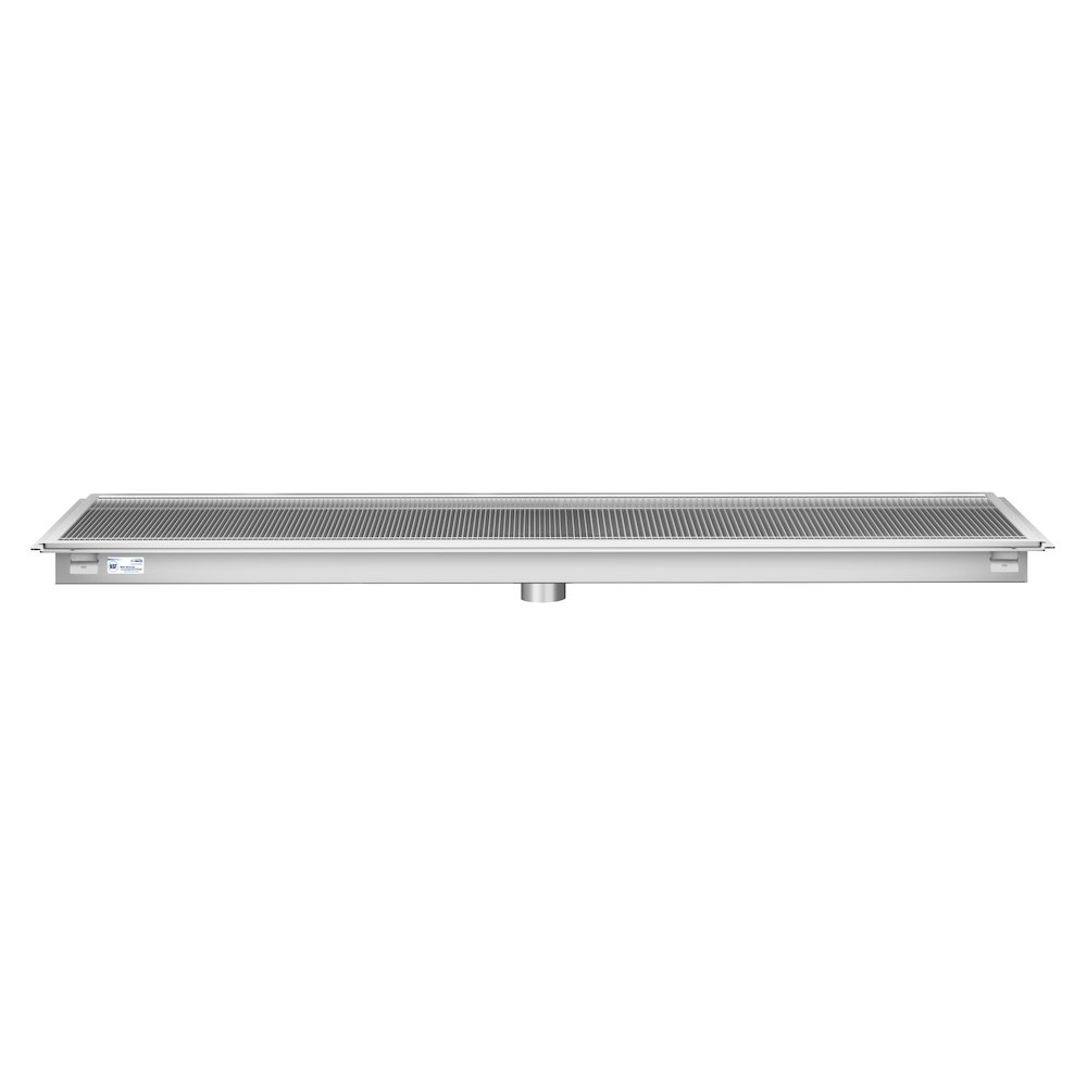 24" x 84" Stainless Steel Floor Trough Drain, 14-Gauge. Picture 4