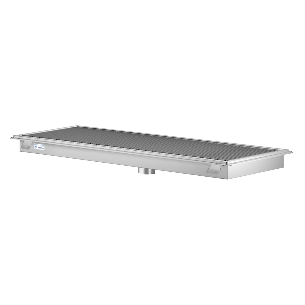 24" x 60" Stainless Steel Floor Trough Drain, 14-Gauge. Picture 3