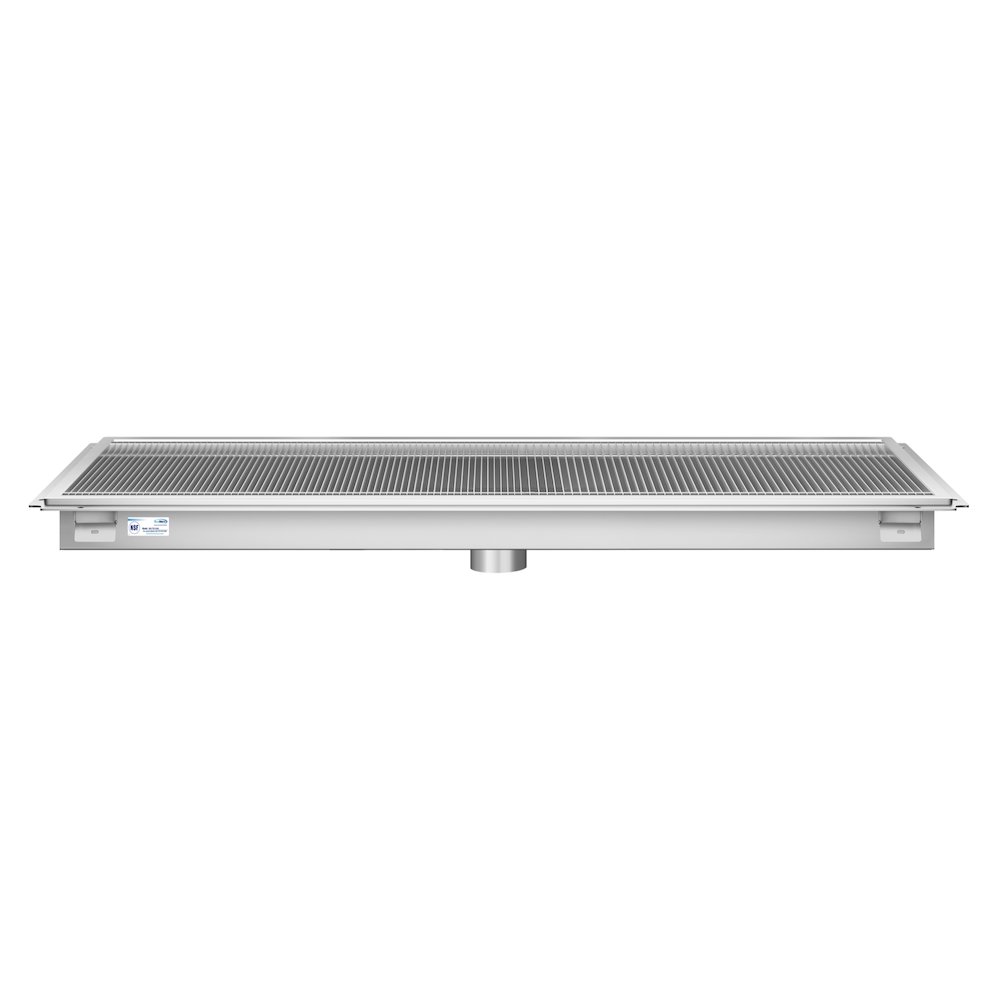 24" x 60" Stainless Steel Floor Trough Drain, 14-Gauge. Picture 4
