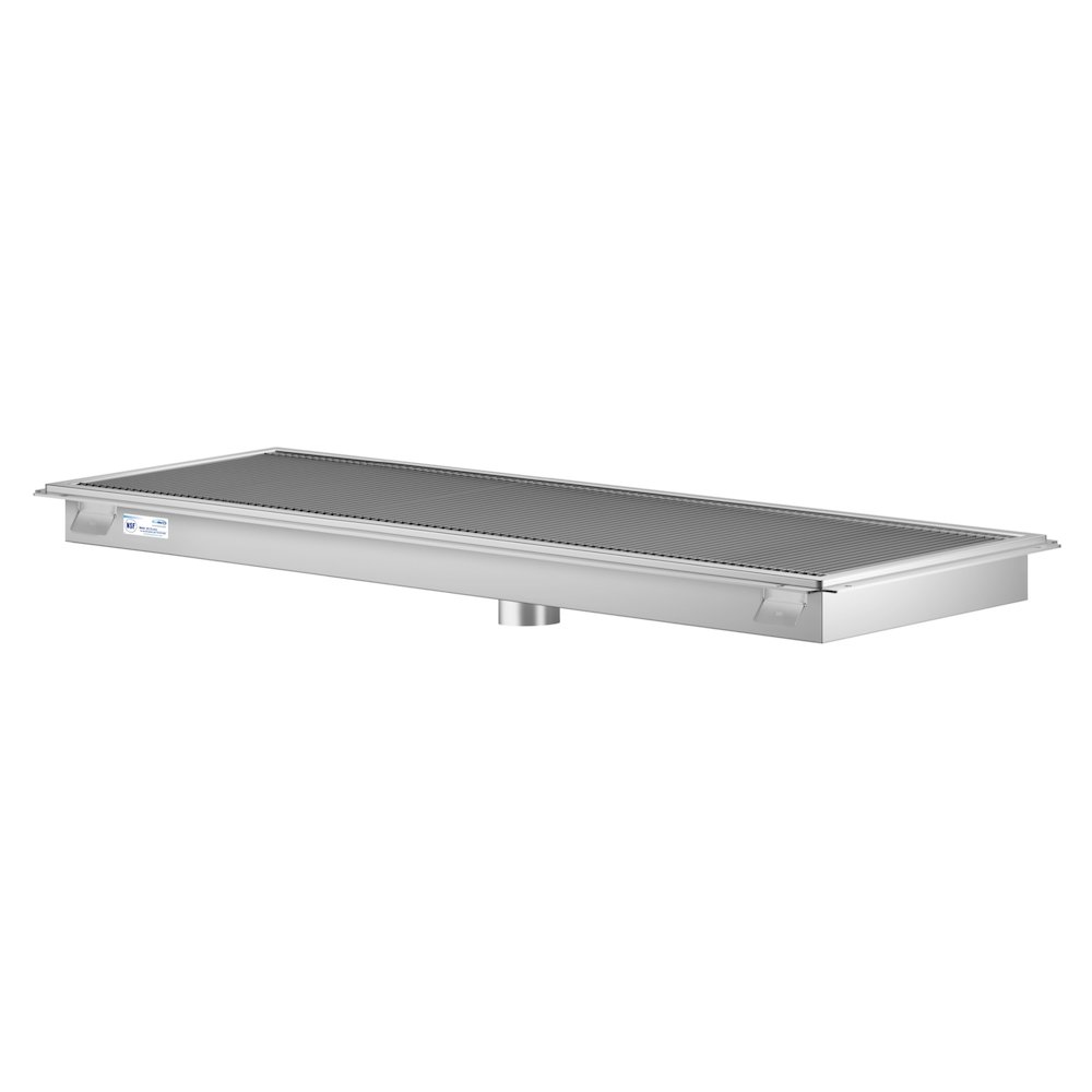 24" x 54" Stainless Steel Floor Trough Drain, 14-Gauge. Picture 3