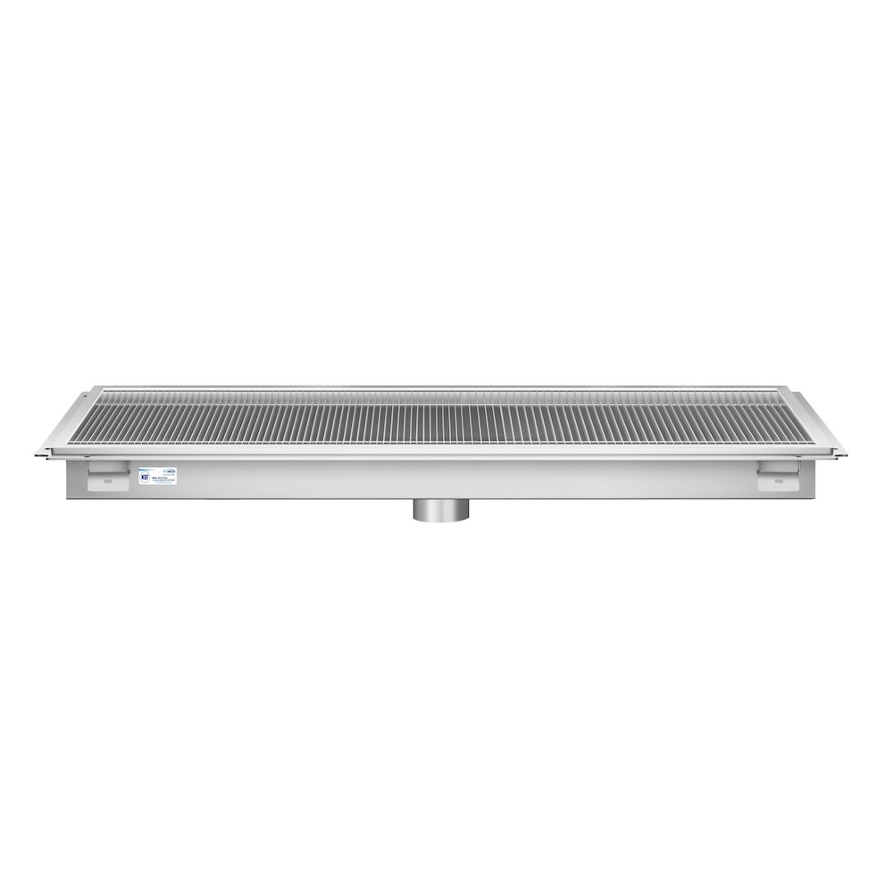 24" x 54" Stainless Steel Floor Trough Drain, 14-Gauge. Picture 4
