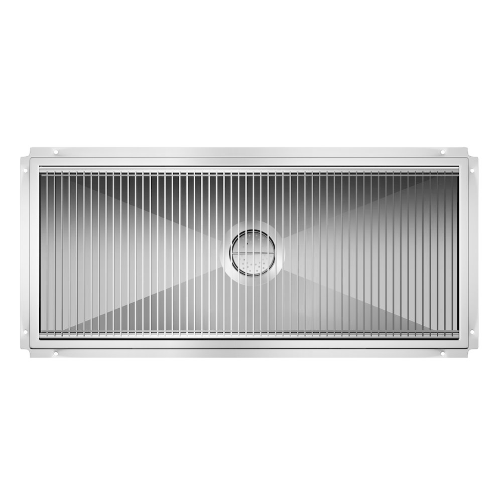 24" x 54" Stainless Steel Floor Trough Drain, 14-Gauge. Picture 5