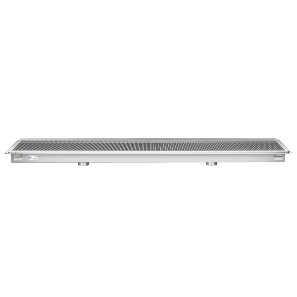 24" x 96" Stainless Steel Floor Trough Drain, 14-Gauge. Picture 4
