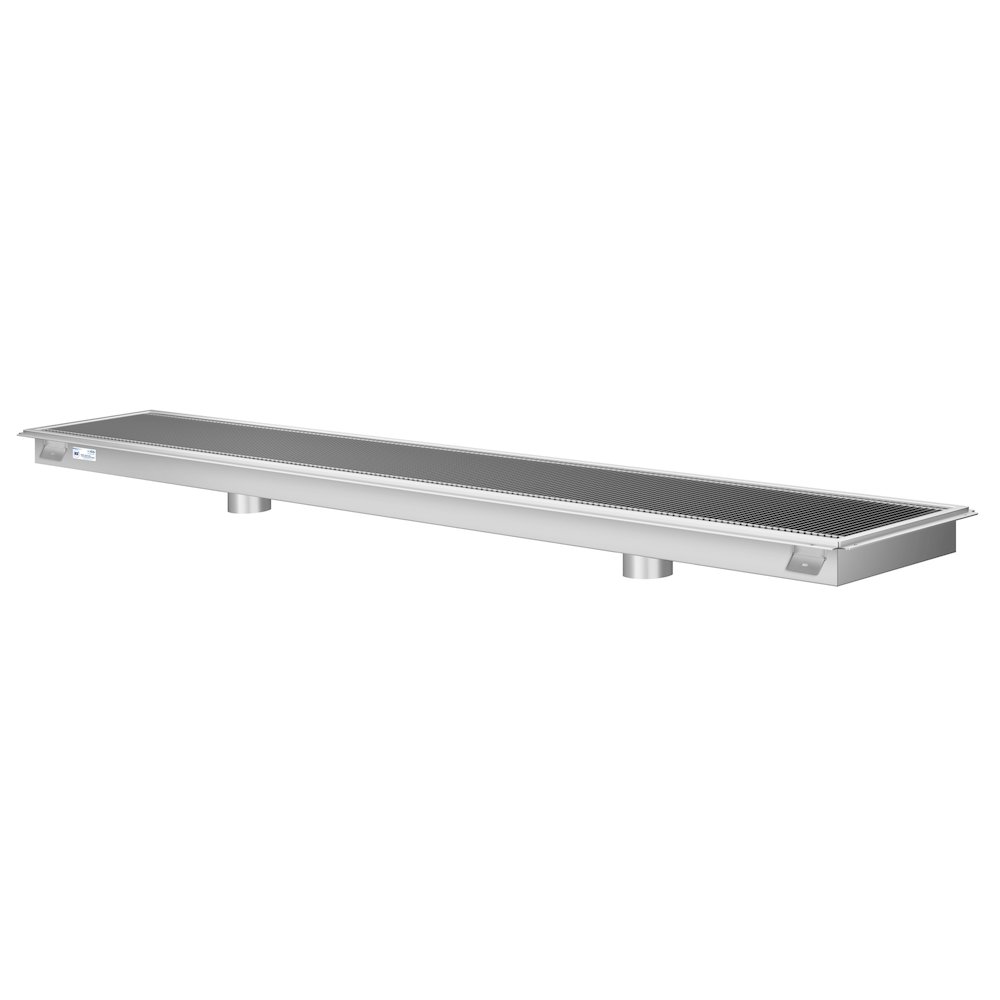 18" x 108" Stainless Steel Floor Trough Drain, 14-Gauge. Picture 3