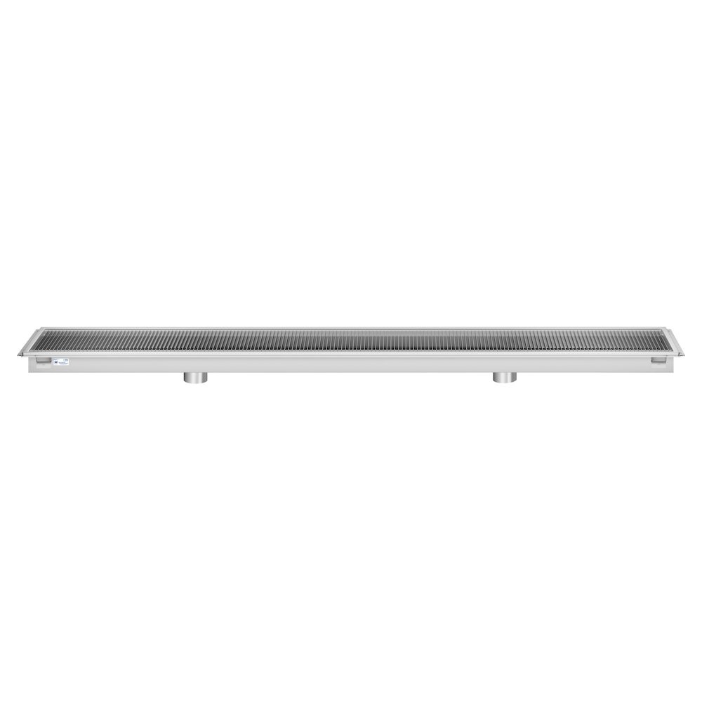 18" x 108" Stainless Steel Floor Trough Drain, 14-Gauge. Picture 4