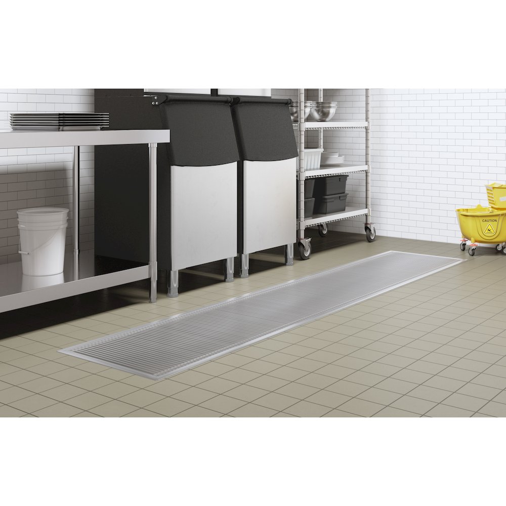 24" x 96" Stainless Steel Floor Trough Drain, 14-Gauge. Picture 2