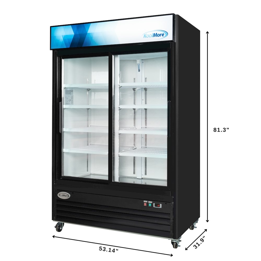 53 in. Two-Door Merchandiser Refrigerator - 45 Cu Ft.. Picture 2