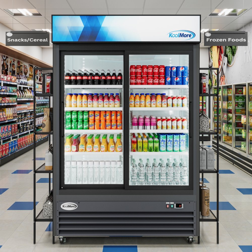53 in. Two-Door Merchandiser Refrigerator - 45 Cu Ft.. Picture 4