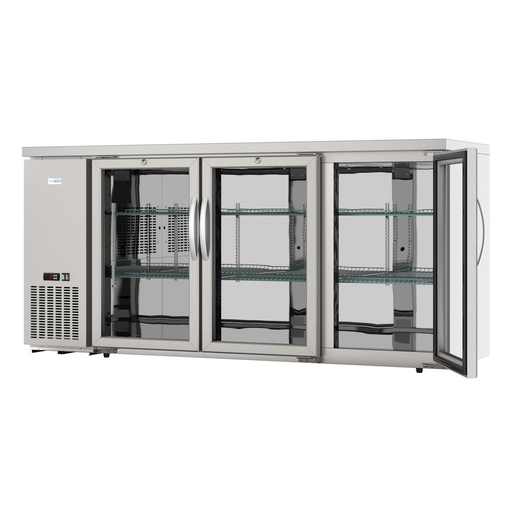72 in. Three Glass Door Back Bar Cooler Refrigerator. Picture 6