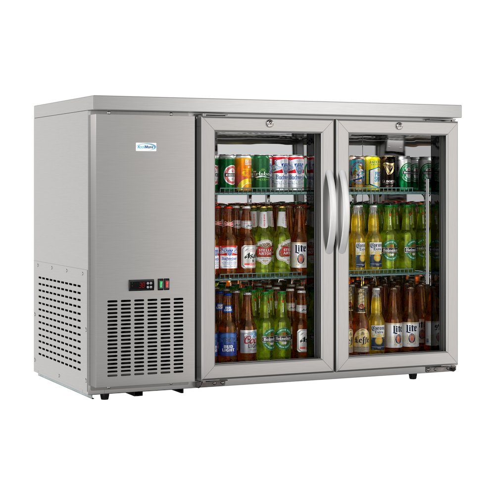 47 in. Two Glass Door Back Bar Cooler Refrigerator. Picture 1