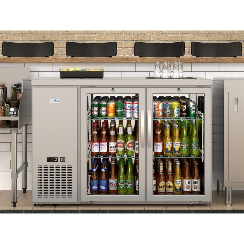 47 in. Two Glass Door Back Bar Cooler Refrigerator. Picture 4