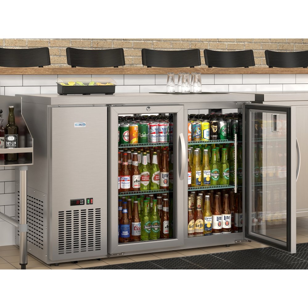 47 in. Two Glass Door Back Bar Cooler Refrigerator. Picture 5