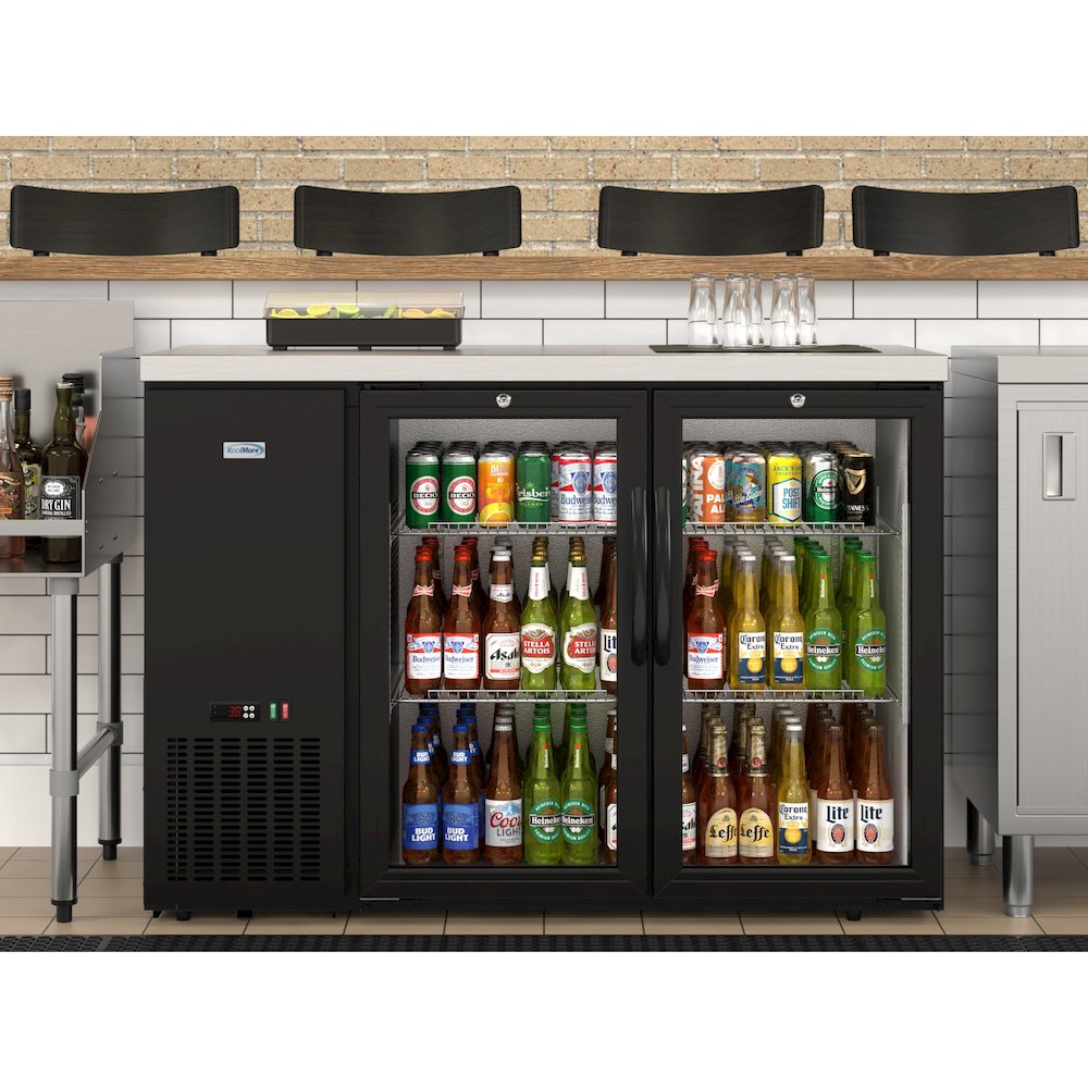47 in. Two Glass Door Back Bar Cooler Refrigerator. Picture 4