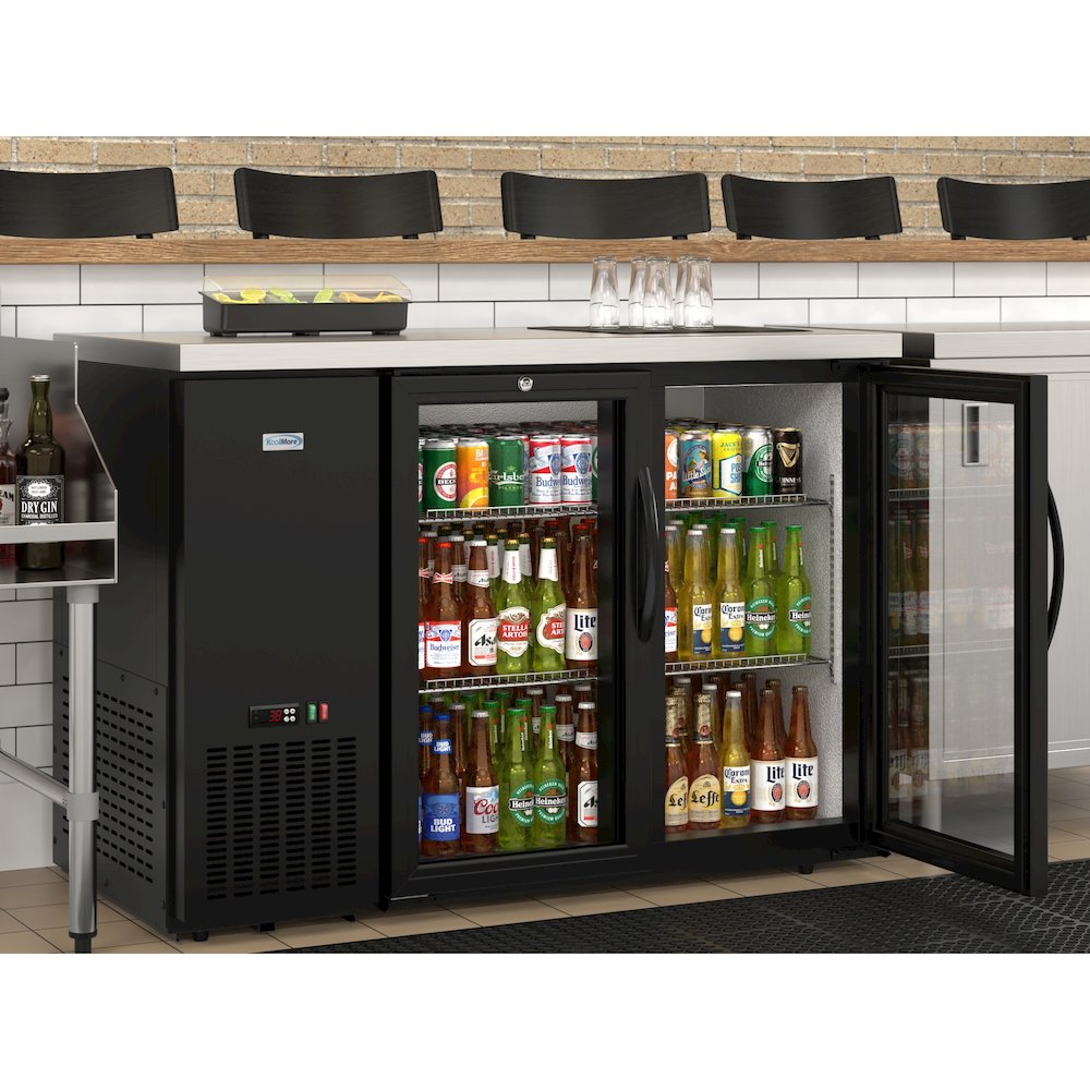 47 in. Two Glass Door Back Bar Cooler Refrigerator. Picture 5