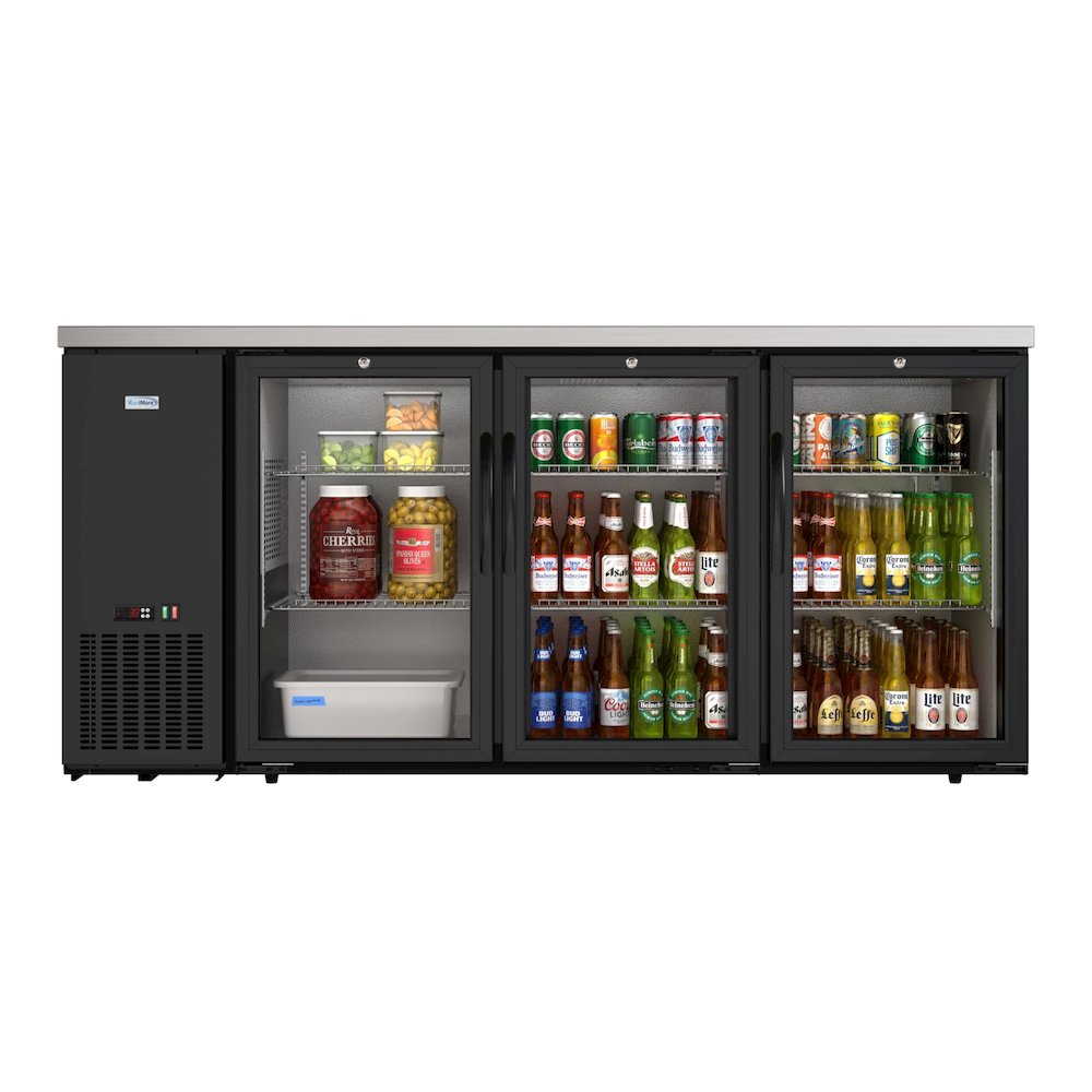 72 in. Three Glass Door Back Bar Cooler Refrigerator. Picture 3