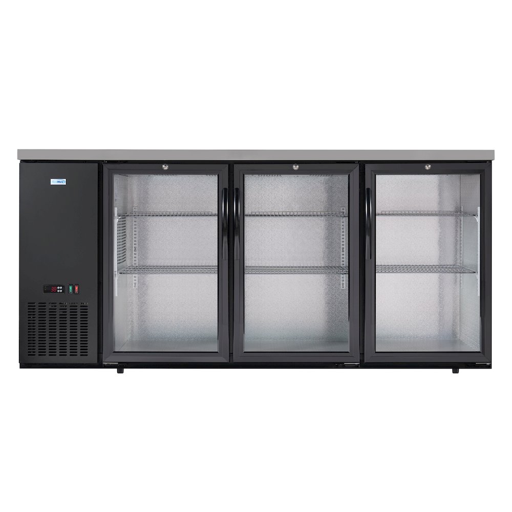 72 in. Three Glass Door Back Bar Cooler Refrigerator. Picture 6