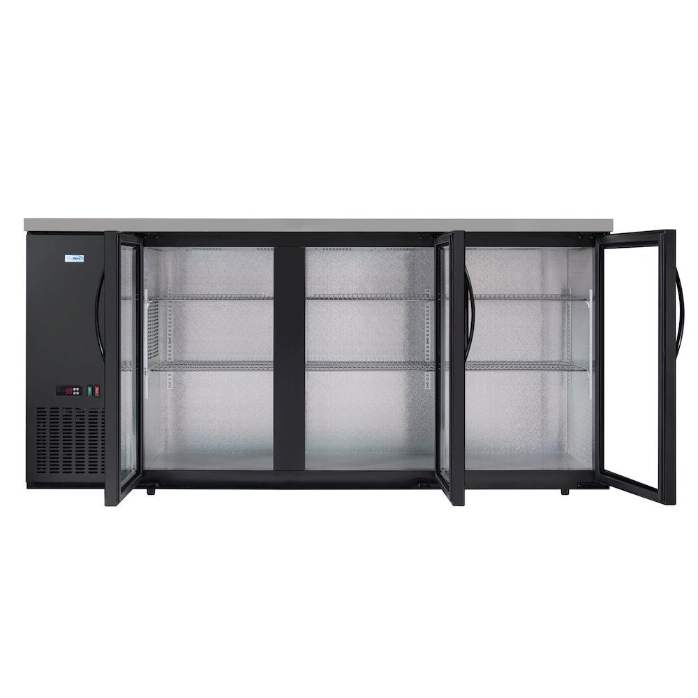 72 in. Three Glass Door Back Bar Cooler Refrigerator. Picture 8