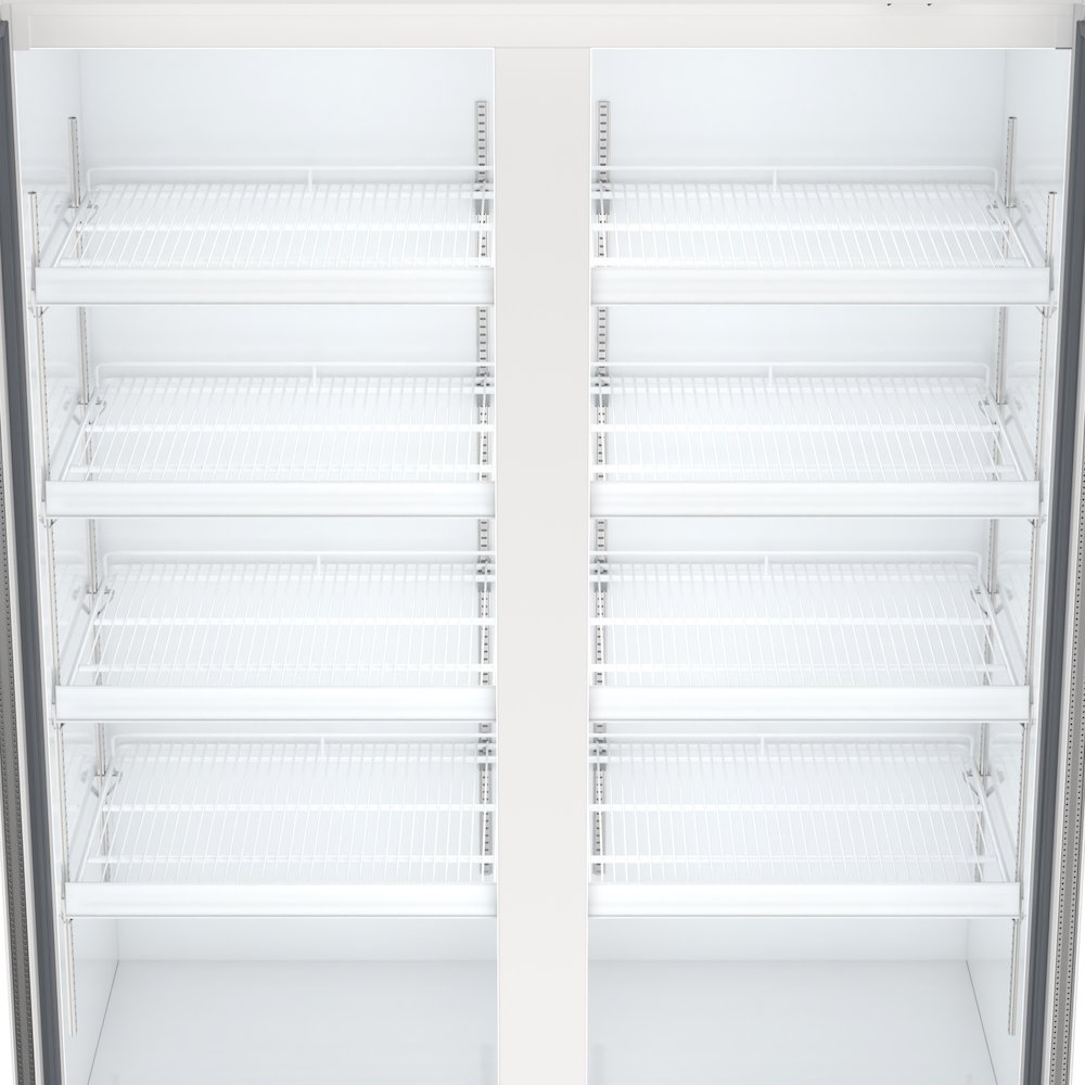 47 in. Commercial 2-Glass Door Merchandiser Refrigerator, 29 cu. ft. in White. Picture 8