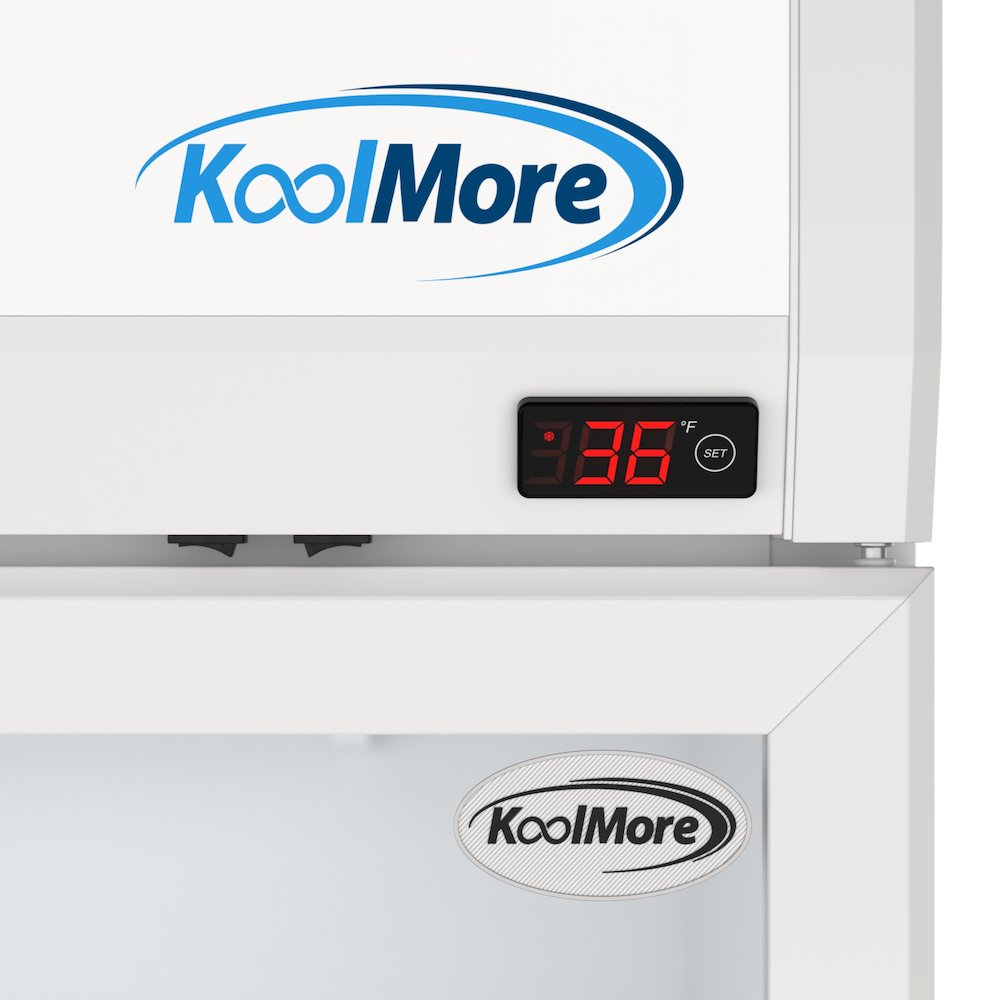 47 in. Commercial 2-Glass Door Merchandiser Refrigerator, 29 cu. ft. in White. Picture 10
