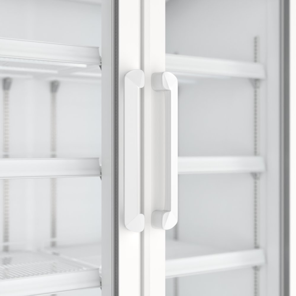 39 in. Commercial 2-Glass Door Merchandiser Refrigerator, 21.9 cu. ft. in White. Picture 8