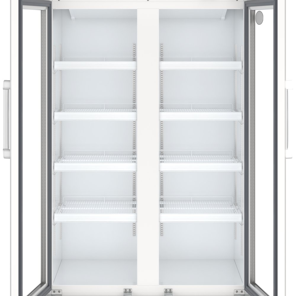 39 in. Commercial 2-Glass Door Merchandiser Refrigerator, 21.9 cu. ft. in White. Picture 9