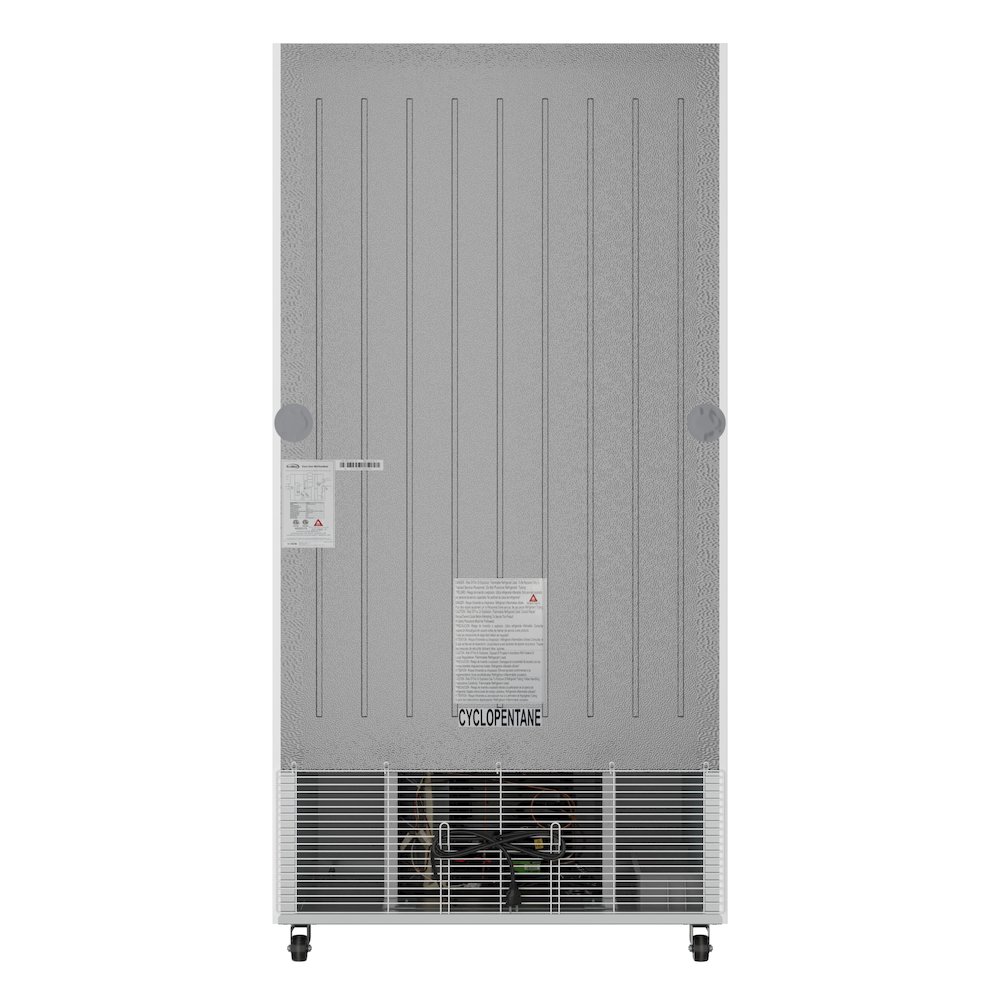 39 in. Commercial 2-Glass Door Merchandiser Refrigerator, 21.9 cu. ft. in White. Picture 13
