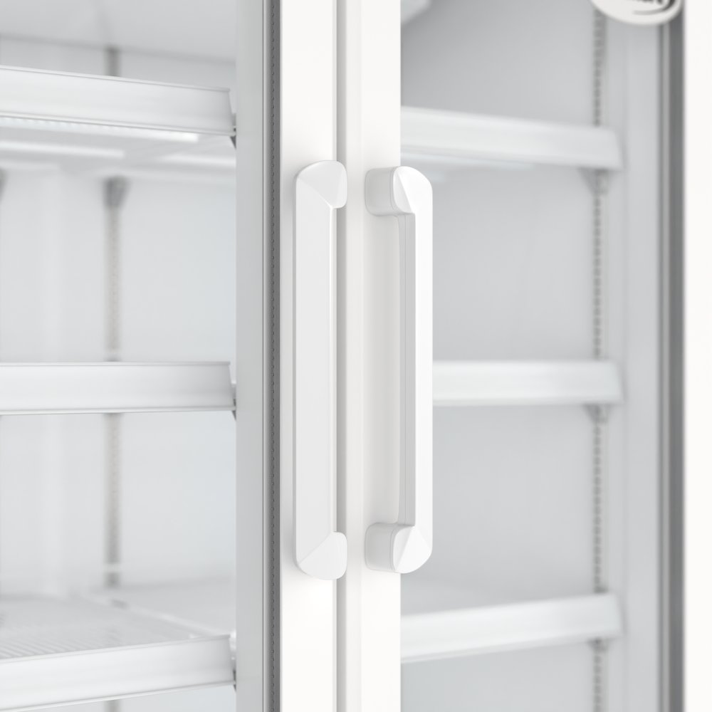 35 in. Commercial 2-Glass Door Merchandiser Refrigerator, 16.5 cu. ft. in White. Picture 9