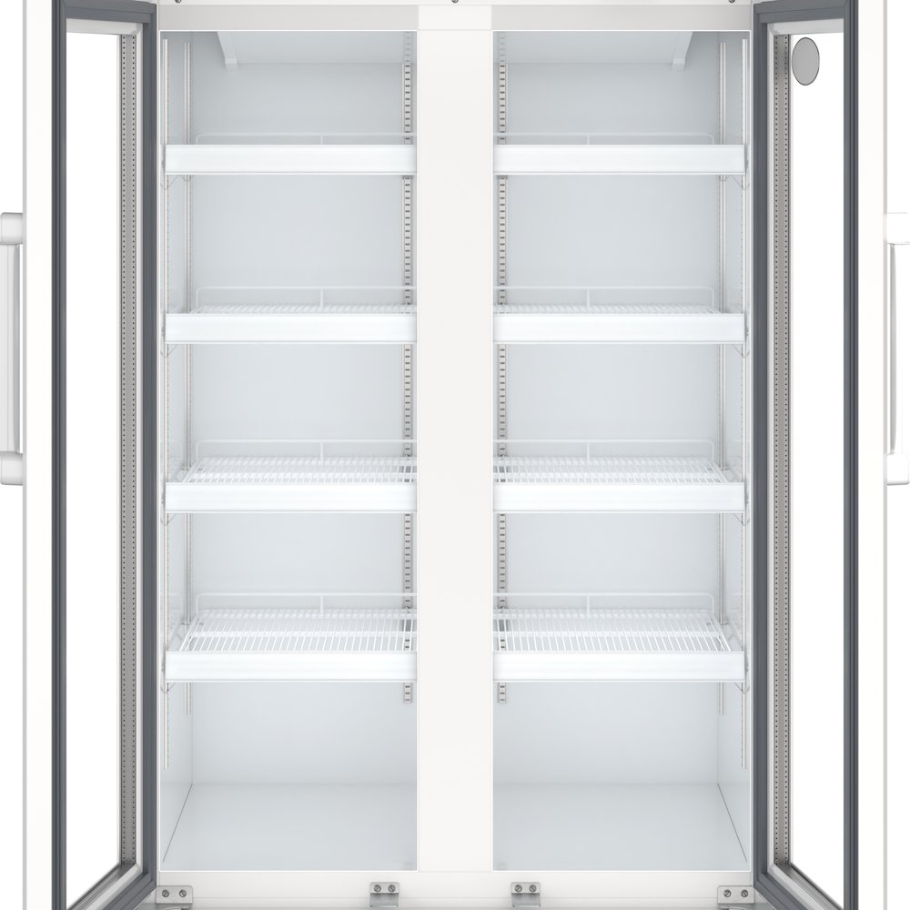 35 in. Commercial 2-Glass Door Merchandiser Refrigerator, 16.5 cu. ft. in White. Picture 10