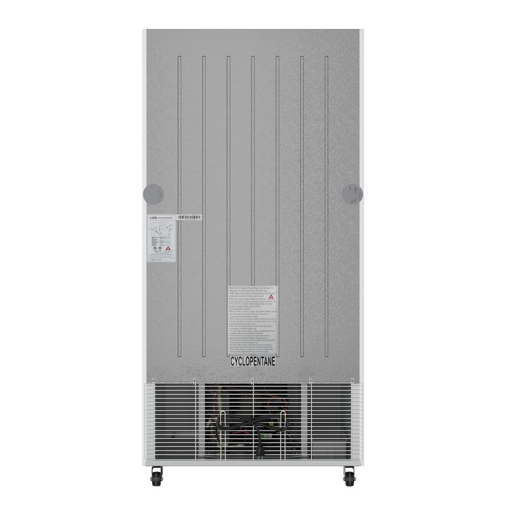 35 in. Commercial 2-Glass Door Merchandiser Refrigerator, 16.5 cu. ft. in White. Picture 13