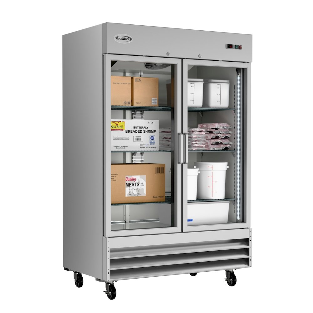 54 in. Two Glass Door Reach-In Freezer 47 cu ft.. Picture 1