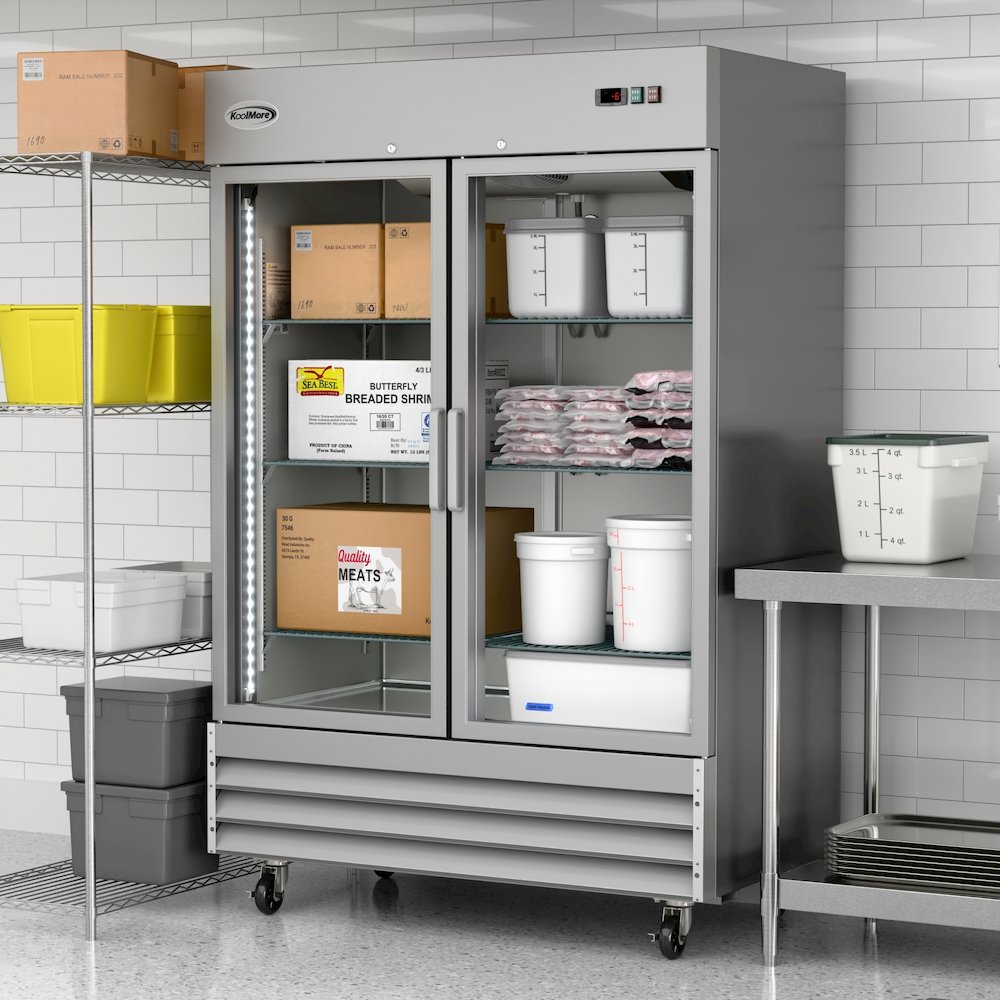 54 in. Two Glass Door Reach-In Freezer 47 cu ft.. Picture 5