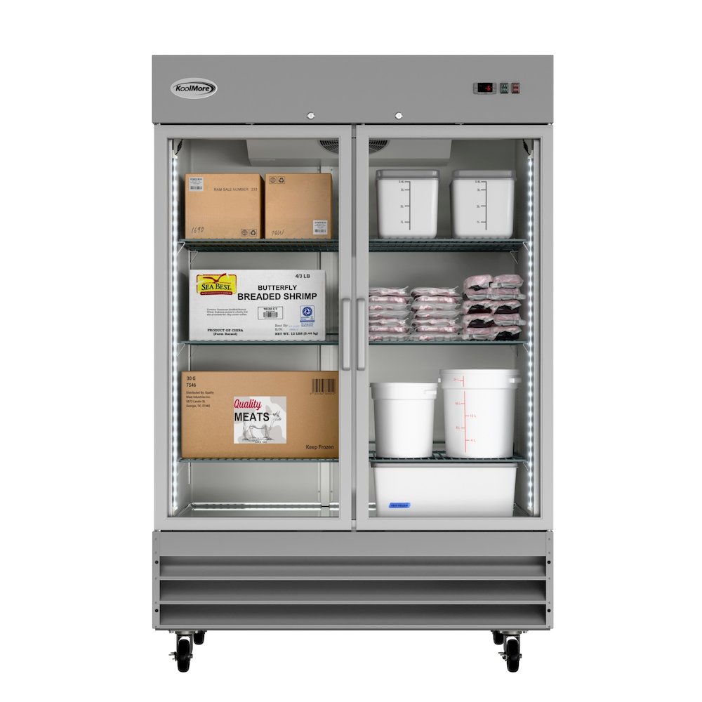 54 in. Two Glass Door Reach-In Freezer 47 cu ft.. Picture 3