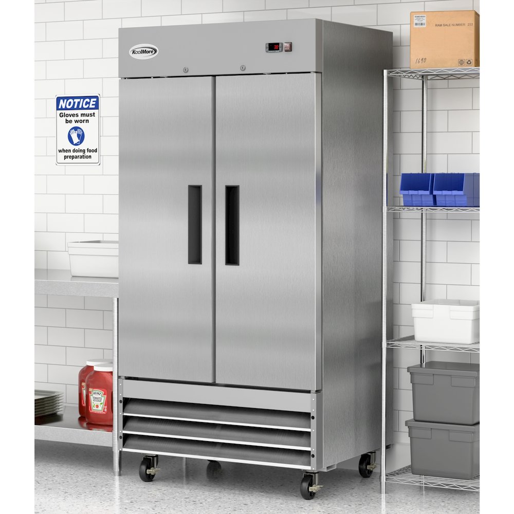 39 in. Commercial Stainless Steel 2-Door Reach-In Refrigerator, 35 cu. ft.. Picture 6