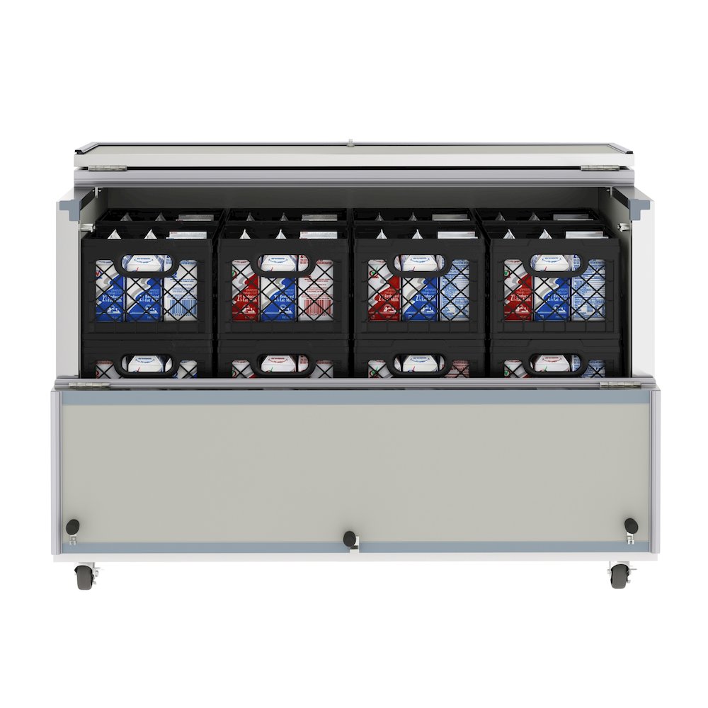 58 in. Milk Cooler for School and Cafeteria, 16 Crate Capacity. Picture 1