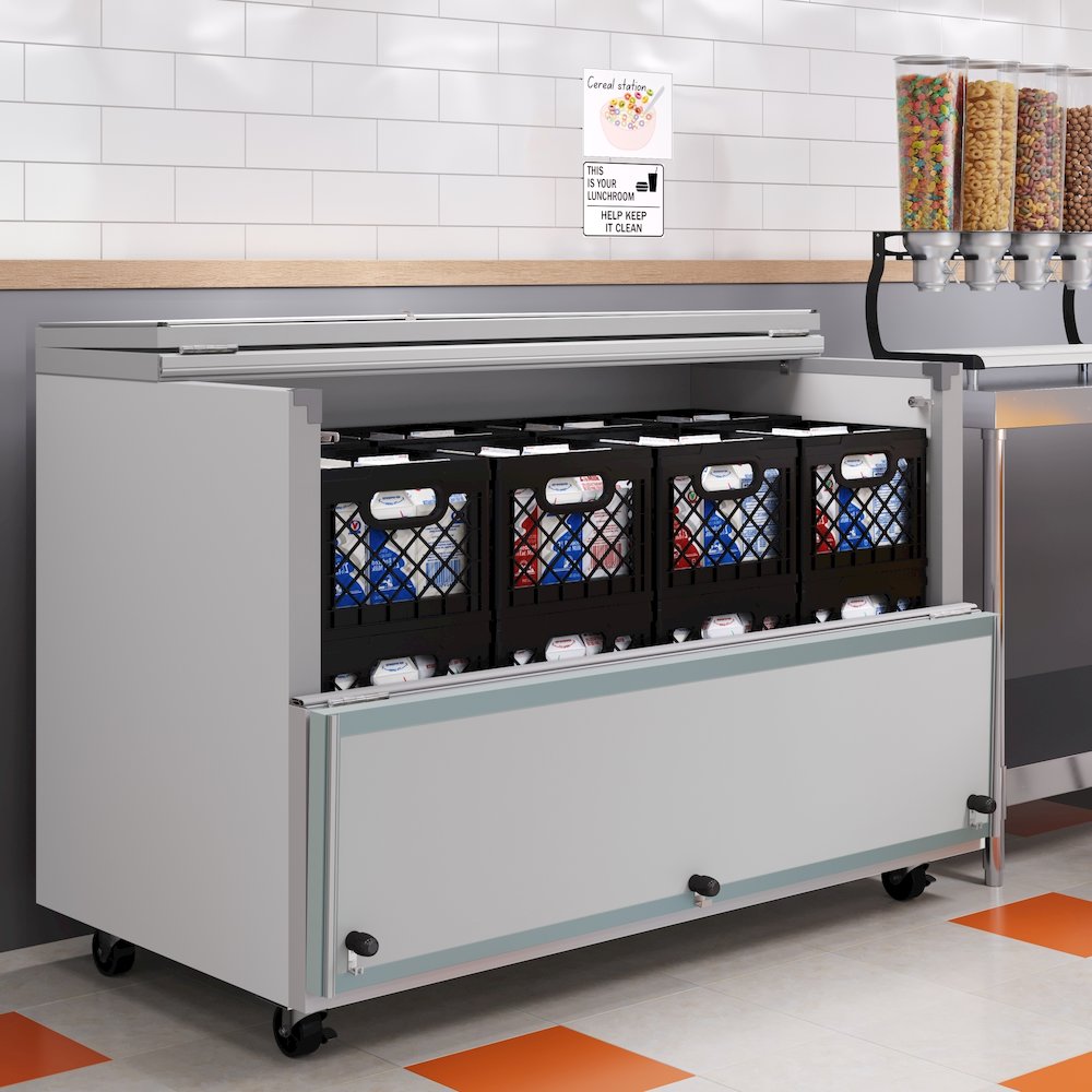 58 in. Milk Cooler for School and Cafeteria, 16 Crate Capacity. Picture 6