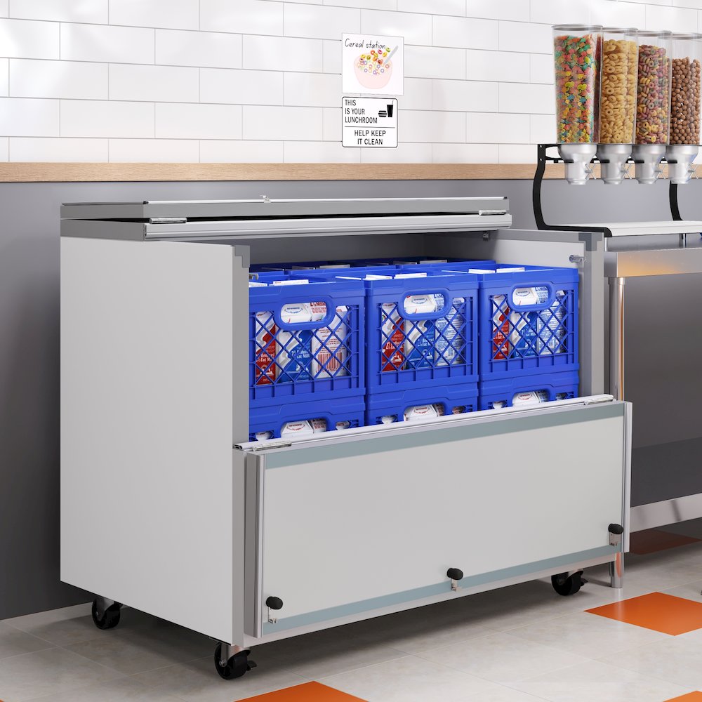 49 in. Milk Cooler for School and Cafeteria, 12 Crate Capacity. Picture 6