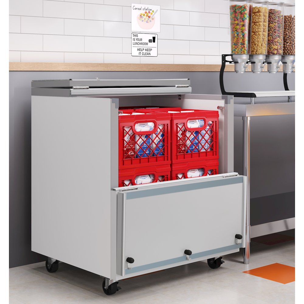 34 in. Milk Cooler for School and Cafeteria, 8 Crate Capacity. Picture 6