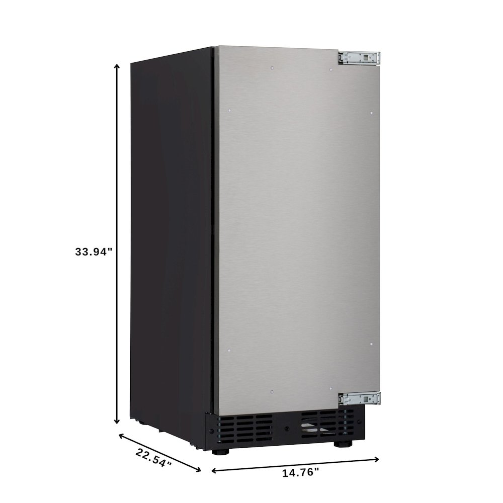 15 in. Built-In Panel Ready Undercounter Beverage Refrigerator, Compact. Picture 2