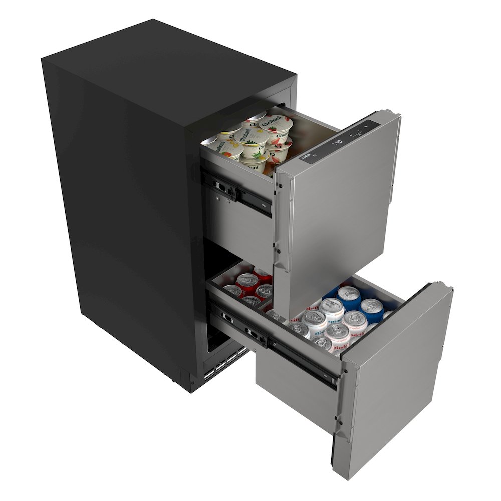 15 in. Panel Ready Built-in Double Refrigerator, Frost-Free Undercounter Fridge. Picture 6