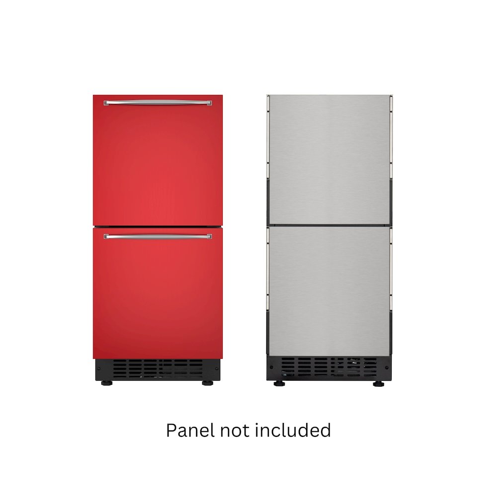 15 in. Panel Ready Built-in Double Refrigerator, Frost-Free Undercounter Fridge. Picture 3