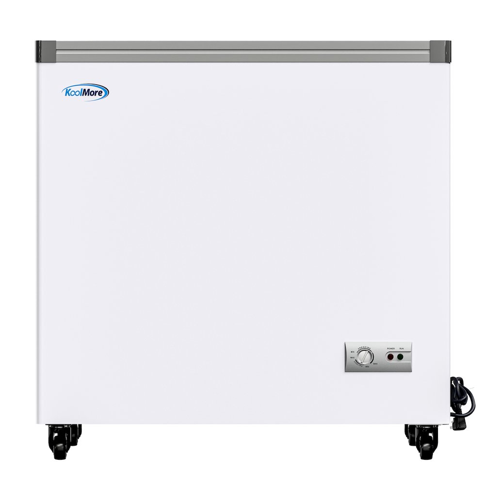 33 in. Flat Top Ice Cream Display Freezer, 7 cu. ft. Capacity in White. Picture 1