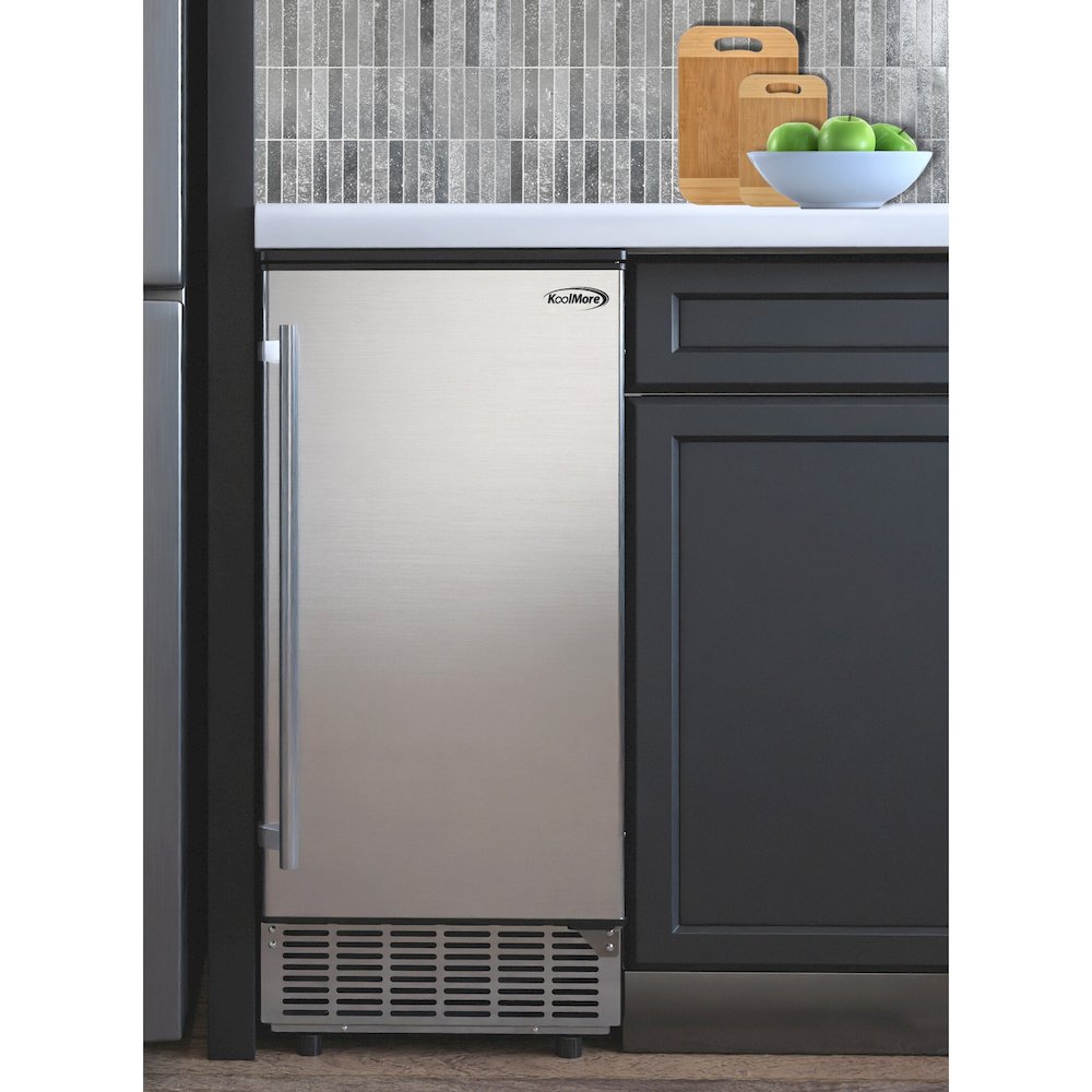 15 in. Stainless-Steel Built-In/Free-Standing Ice Maker, 75lbs/24h,. Picture 5