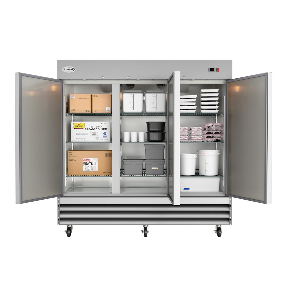 82 in. Three-Door Reach-In Freezer 72 cu ft.. Picture 2