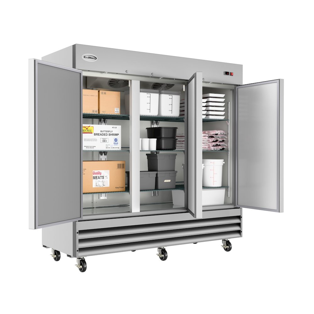 82 in. Three-Door Reach-In Freezer 72 cu ft.. Picture 6