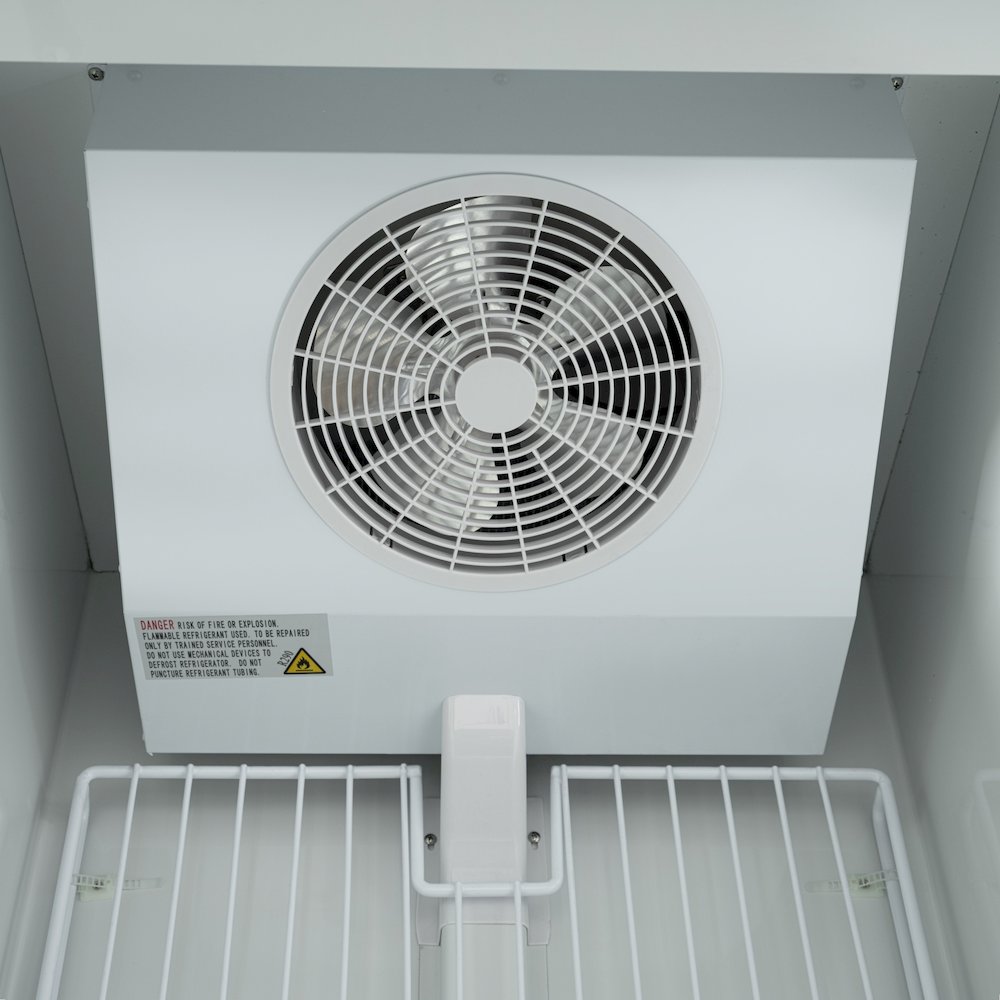 31 in. 25 cu. ft. Commercial Indoor Glass-Door Ice Merchandiser Freezer in Black. Picture 8