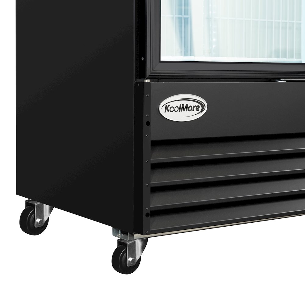 31 in. 25 cu. ft. Commercial Indoor Glass-Door Ice Merchandiser Freezer in Black. Picture 11