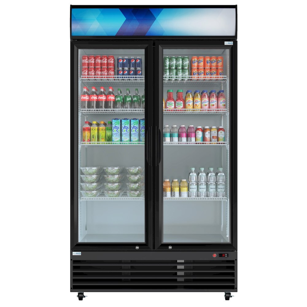 45 in. Two Glass Door Merchandiser Refrigerator - 35 Cu. Ft.. Picture 3