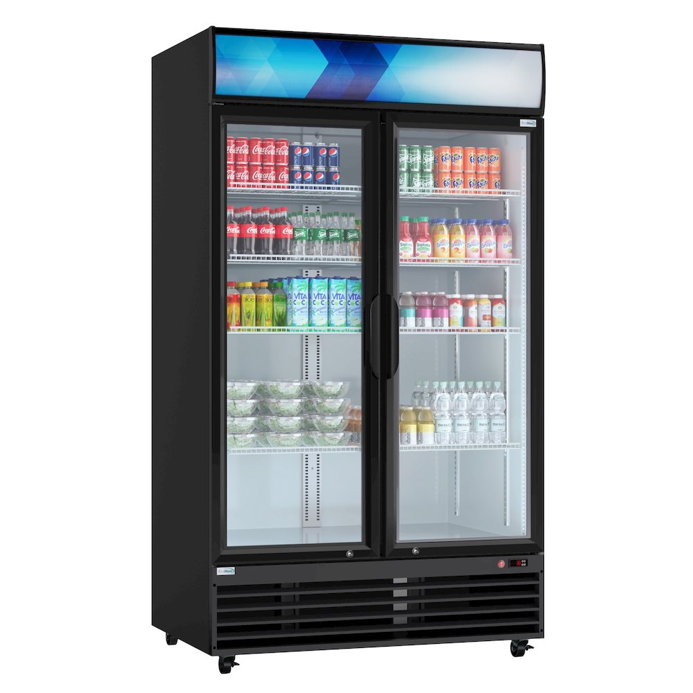 45 in. Two Glass Door Merchandiser Refrigerator - 35 Cu. Ft.. Picture 1