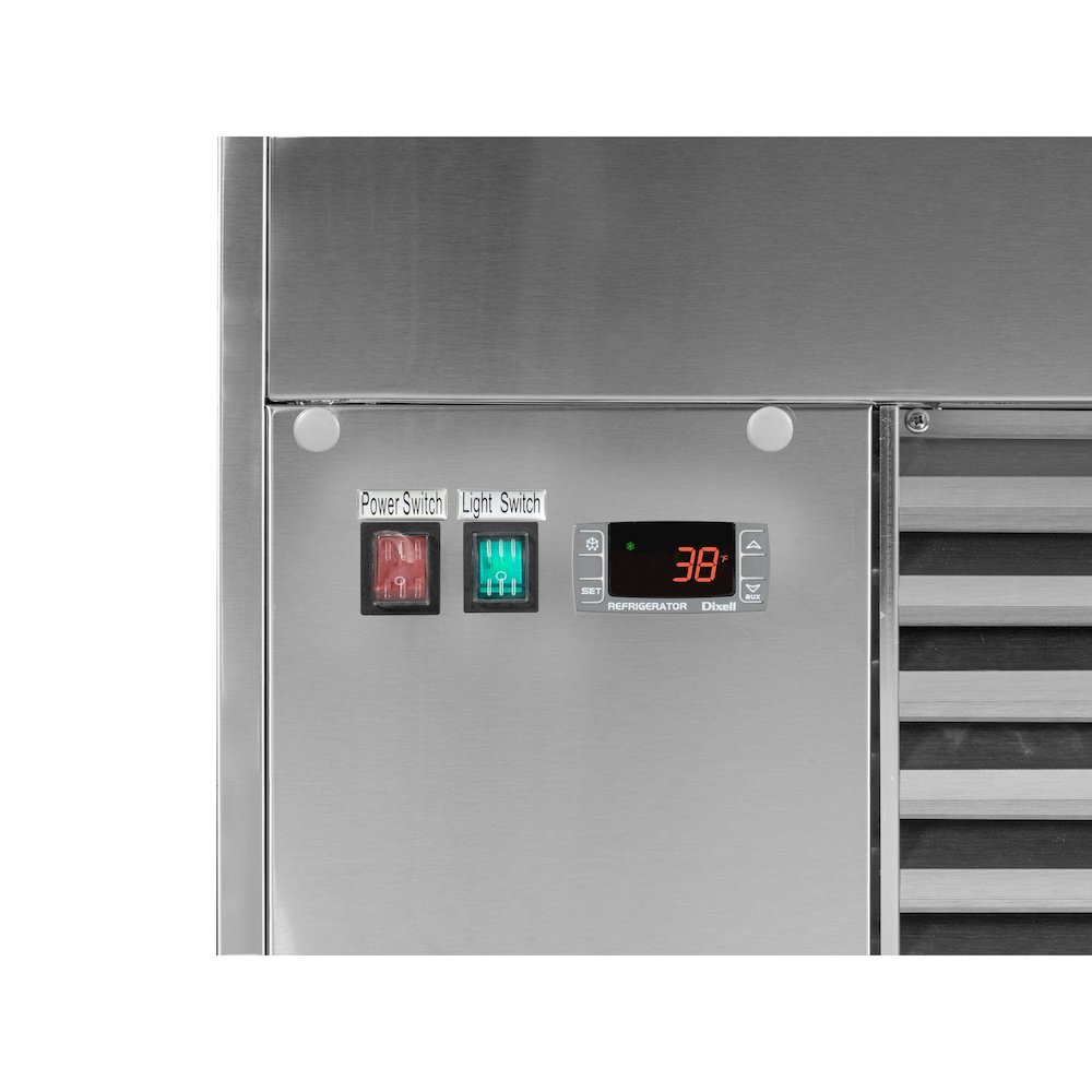 71 in. Refrigerated Bakery Display Case for Cakes, Stainless Steel Frame. Picture 8