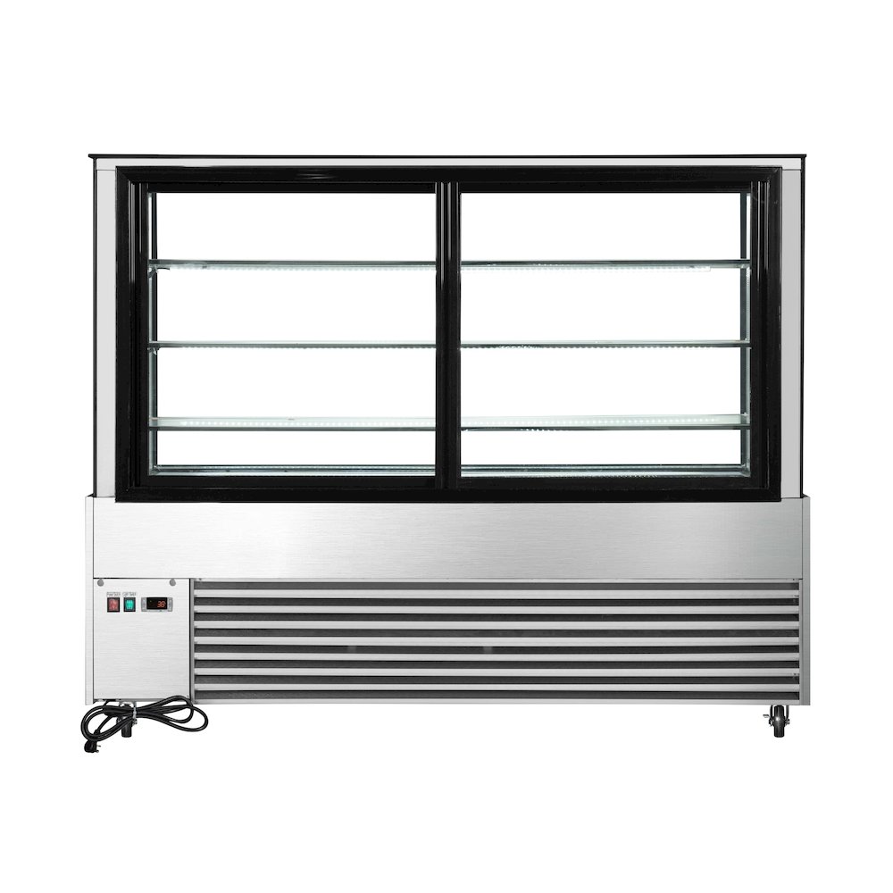 71 in. Refrigerated Bakery Display Case for Cakes, Stainless Steel Frame. Picture 9
